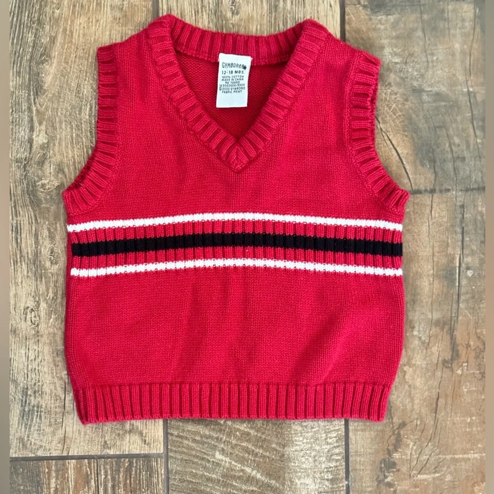 EUC Gymboree V-Neck Sweater Vest Size 12-18 months